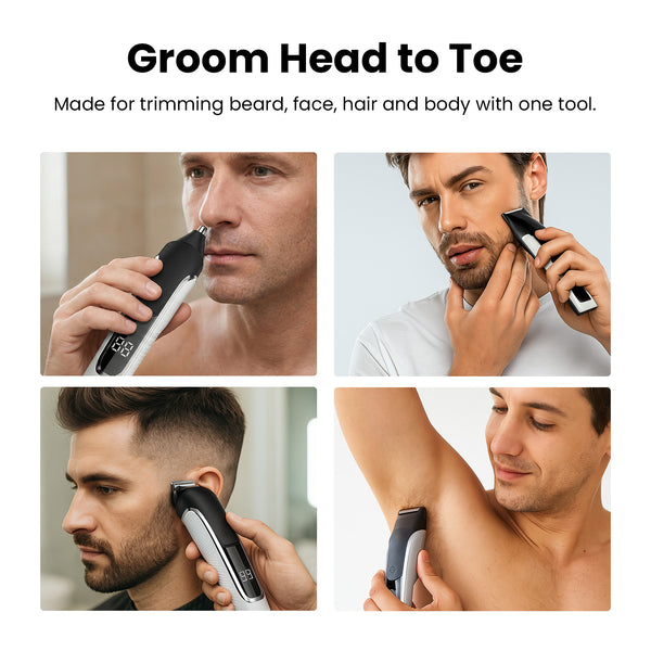 multi use beard and body trimmer for face hair and body hair