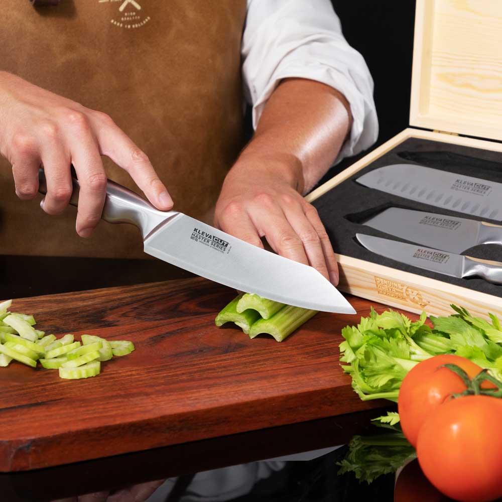Forefinge KlevaCut® LIMITED EDITION 4 Piece Premium Knife Set With BONUS Bamboo ...