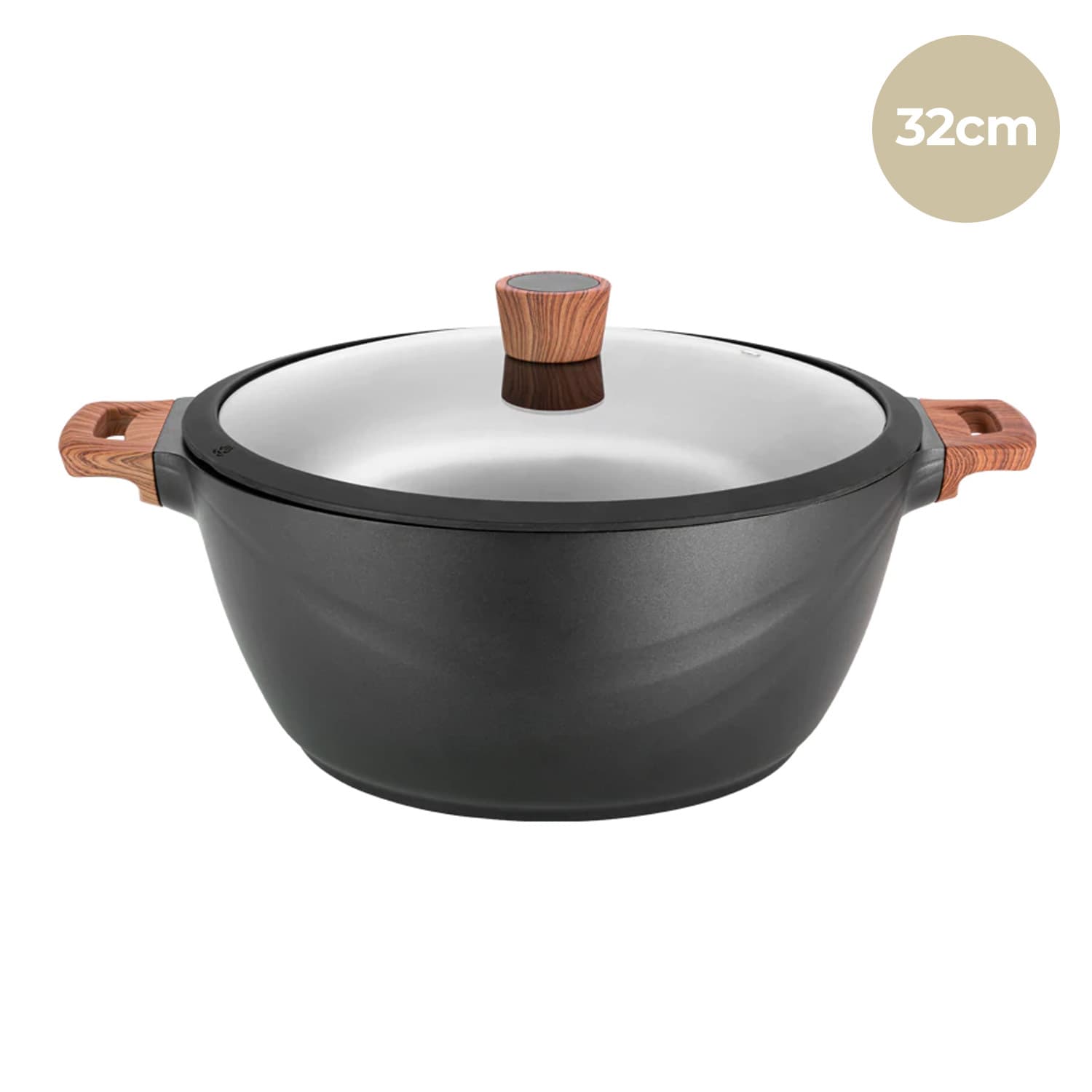 Diamond Earth® Casserole Stew Pot + Glass Lid - 32cm Cookware Kleva Range - Everyday Innovations   