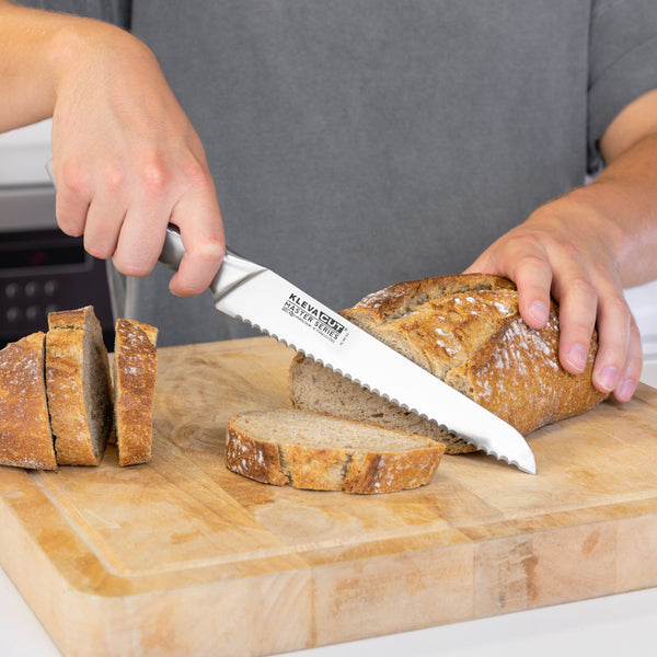 KlevaCut® Master Series Double-Edge Serrated Bread Knife - 20cm Kitchen Knives Kleva Range   