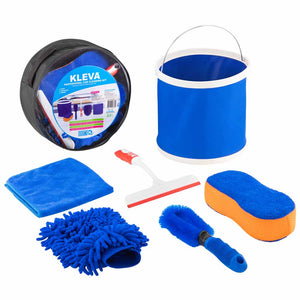 Complete 6pc Car Cleaning Kit - Streak & Scratch Free Tools To Wash, Dust & Polish! Cleaning Kleva Range - Everyday Innovations   
