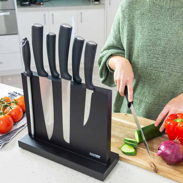 Double-sided Magnetic Knife Block Holds & Displays All your Knives Safely & Securely! Kitchen Knives Kleva Range - Everyday Innovations   