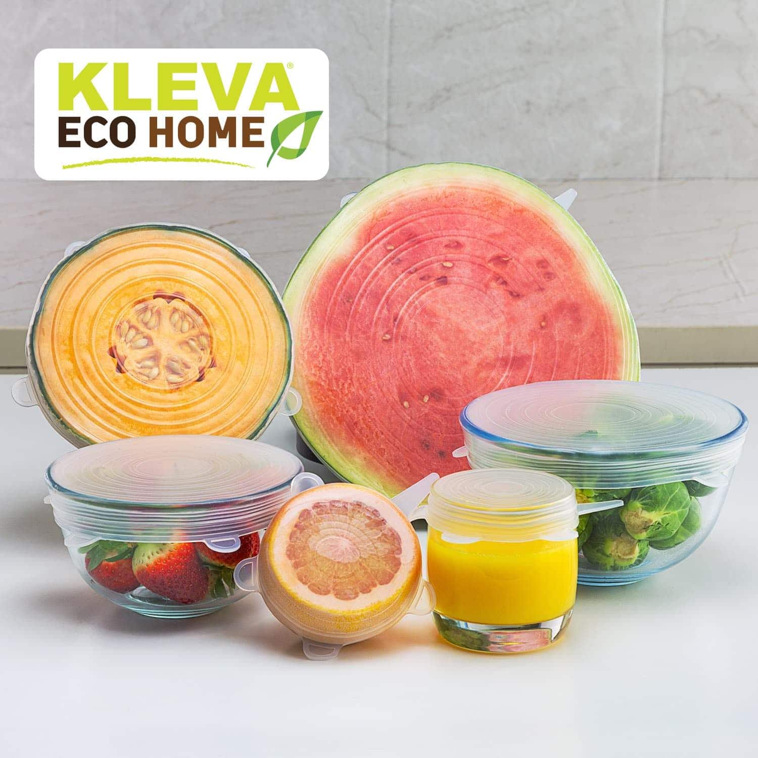 Flexi Stretchy Eco Lids - Reusable, Silicone Food Covers Perfect For Leftovers! Kitchen Kleva Range - Everyday Innovations   