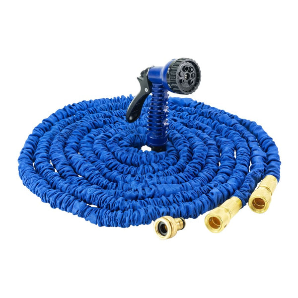 Expandable Garden Hose 7 Spray Modes and Brass Connectors UPSELL Kleva Range - Everyday Innovations Blue 15 Metres 