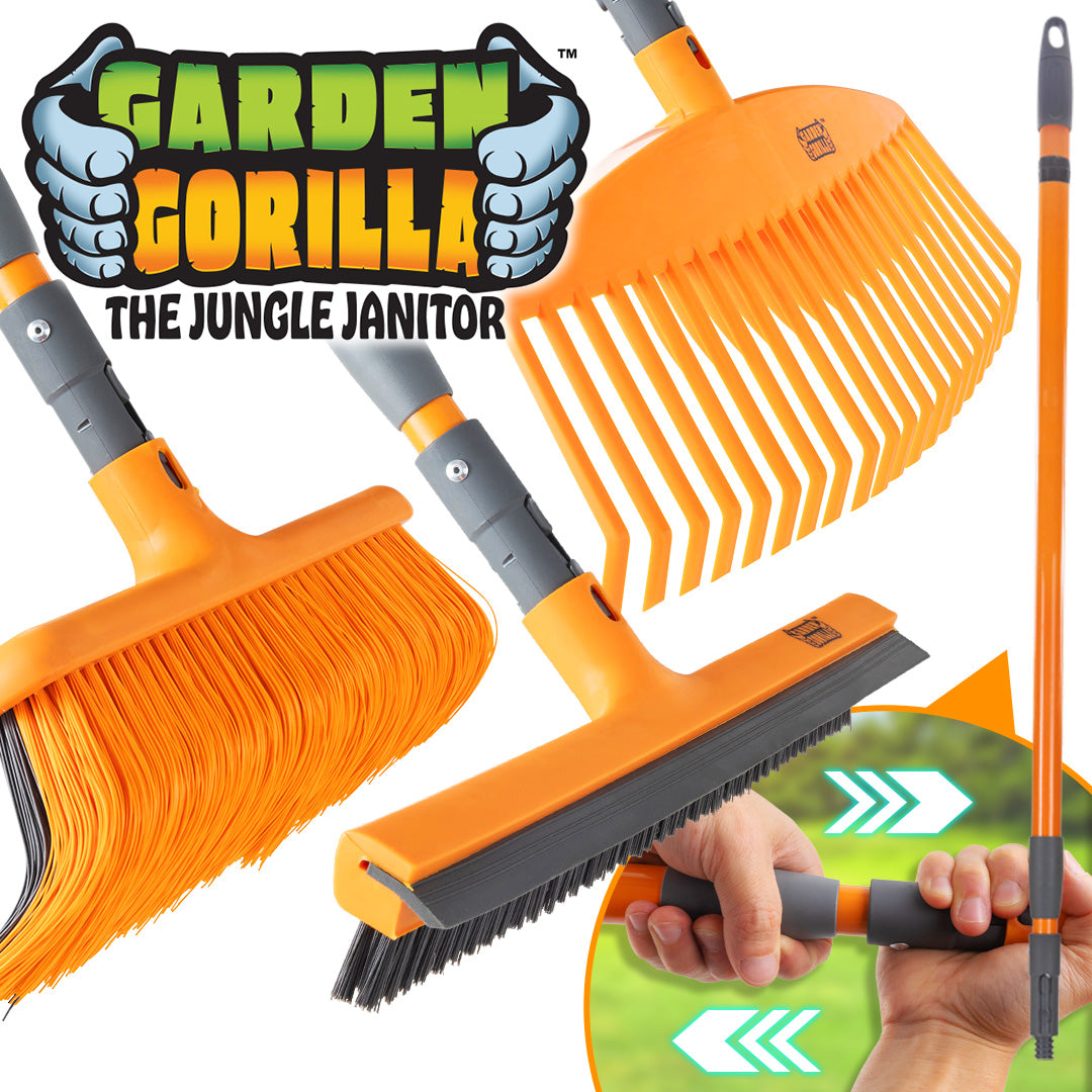 Garden Gorilla - The Jungle Janitor 4 Piece Outdoor Broom Brooms Kleva Range - Everyday Innovations   