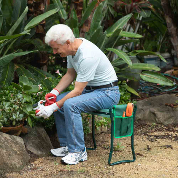 Foldable Garden Kneeler & Stool in One With Detachable Tool Bag Garden & Outdoor Kleva Range - Everyday Innovations   