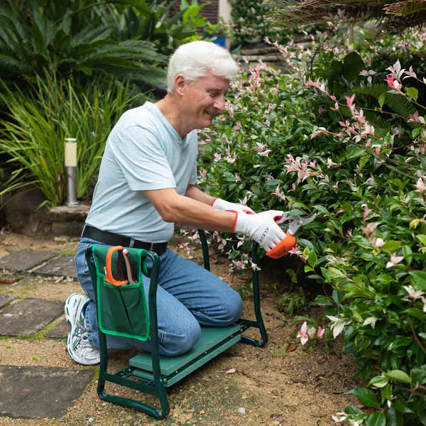 Foldable Garden Kneeler & Stool in One With Detachable Tool Bag Garden & Outdoor Kleva Range - Everyday Innovations   