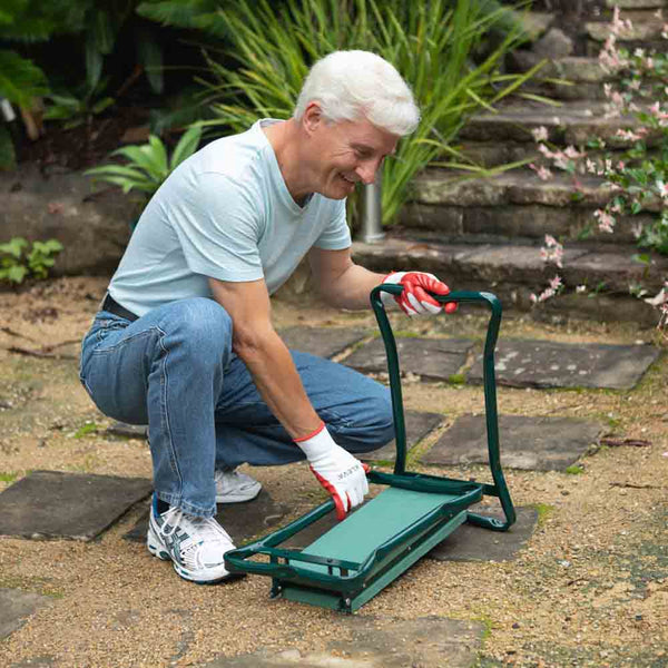 Foldable Garden Kneeler & Stool in One With Detachable Tool Bag Garden & Outdoor Kleva Range - Everyday Innovations   