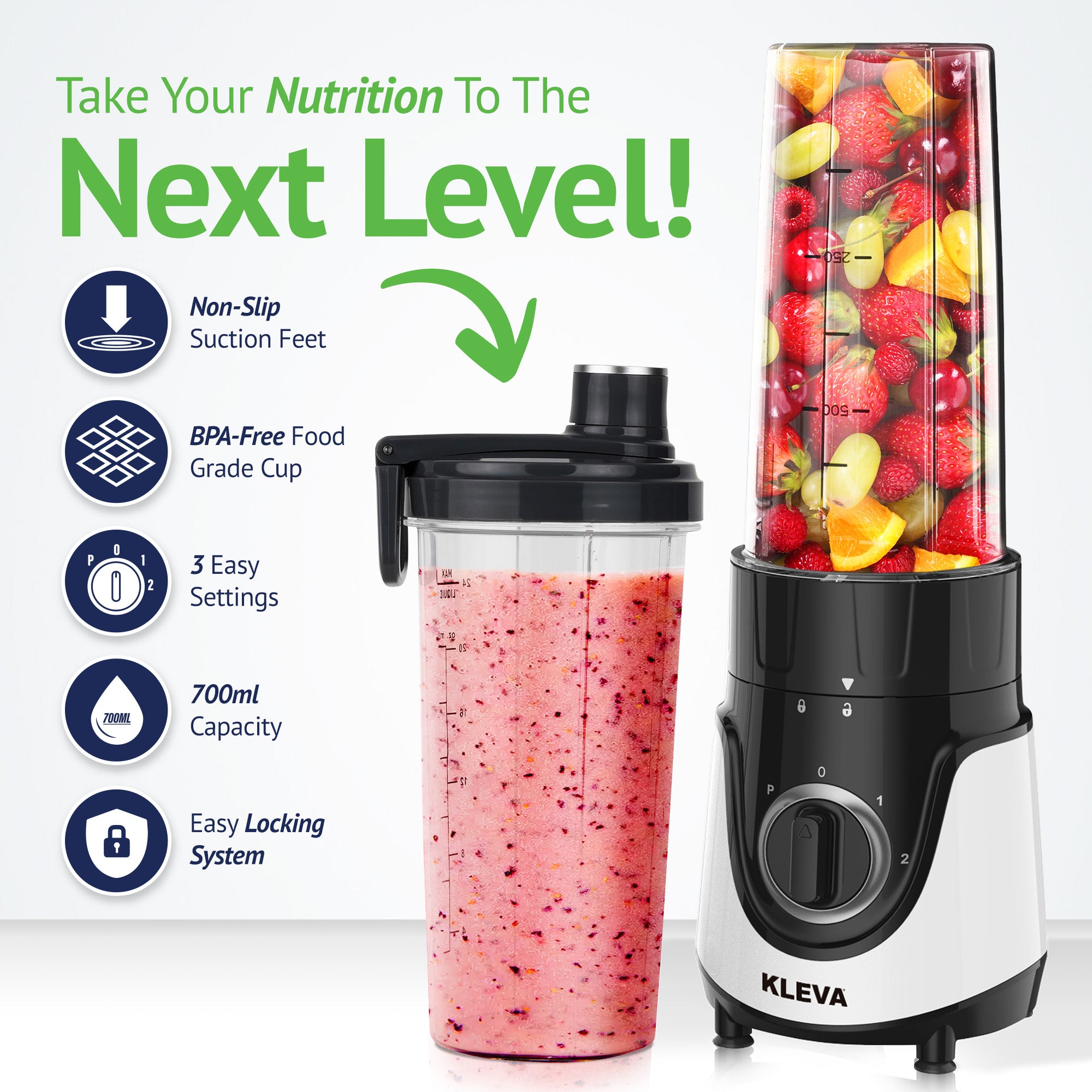 Health Hurricane GO™ -  Take Your Smoothies With You  Kleva Range - Everyday Innovations   