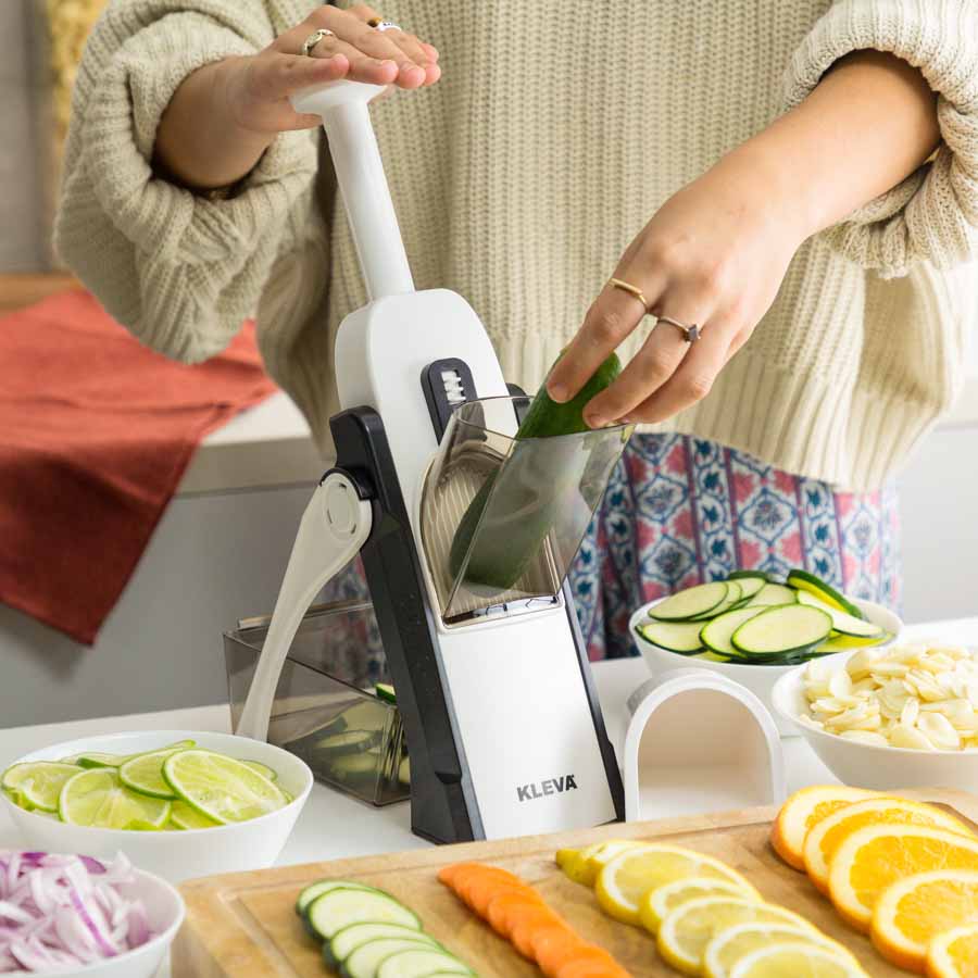 Kleva Safety Slicer Mini - The Safe & Easy One-Push Veggie Slicer Kitchen Gadget Kleva Range - Everyday Innovations   