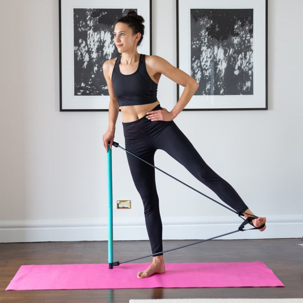 Fast N Firm Pilates Power Bar + Resistance Bands For Full Body Workout At Home Health & Fitness Kleva Range - Everyday Innovations   