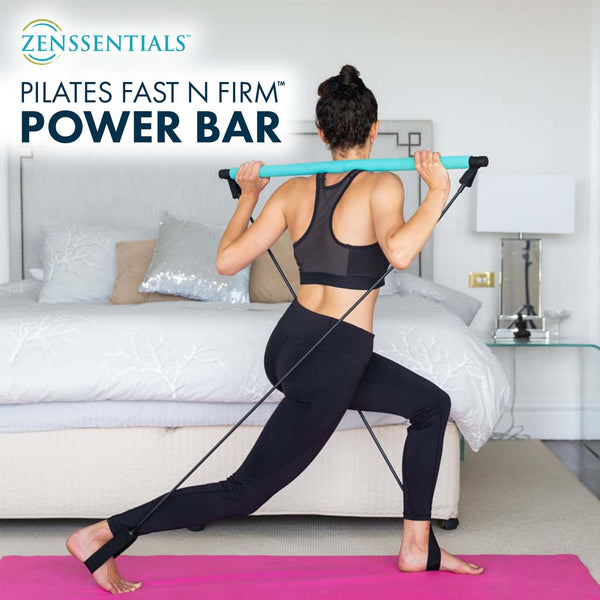 Fast N Firm Pilates Power Bar + Resistance Bands For Full Body Workout At Home Health & Fitness Kleva Range - Everyday Innovations   