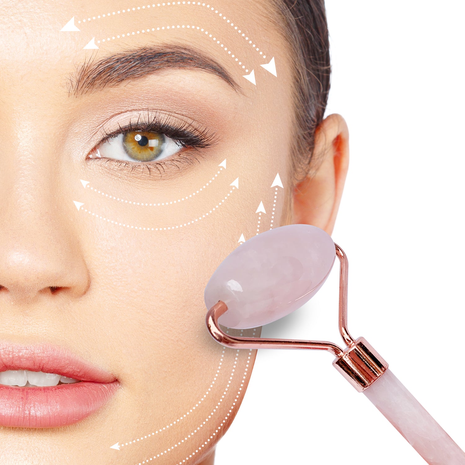 Rose Quartz Dual-Sided Facial Roller Health and Beauty Kleva Range - Everyday Innovations   