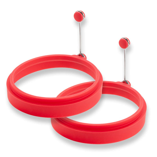 Kleva Silicone Egg Rings - Make Perfect Eggs Every Time! Kitchen Gadget Kleva Range - Everyday Innovations Red 2 Egg Rings 