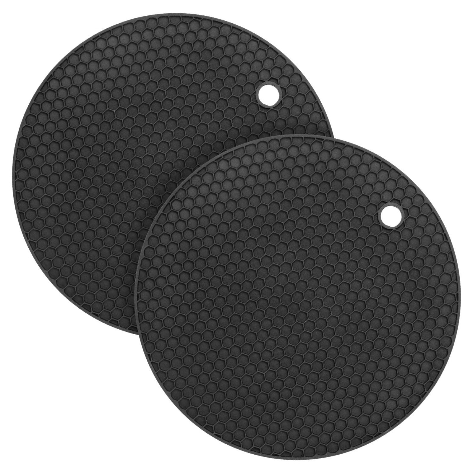 Kleva® Silicone Heat Mat Trivets Keep Your Surfaces Free From Heat Damage - 2 Pack  Bunnings Marketplace Black  