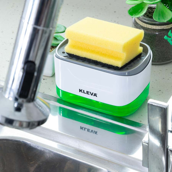 Sink Buddy - 2 in 1 Instant Soap Pump Dispenser & Sponge Caddy! Cleaning Kleva Range - Everyday Innovations   