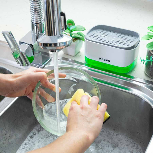 Sink Buddy - 2 in 1 Instant Soap Pump Dispenser & Sponge Caddy! Cleaning Kleva Range - Everyday Innovations   