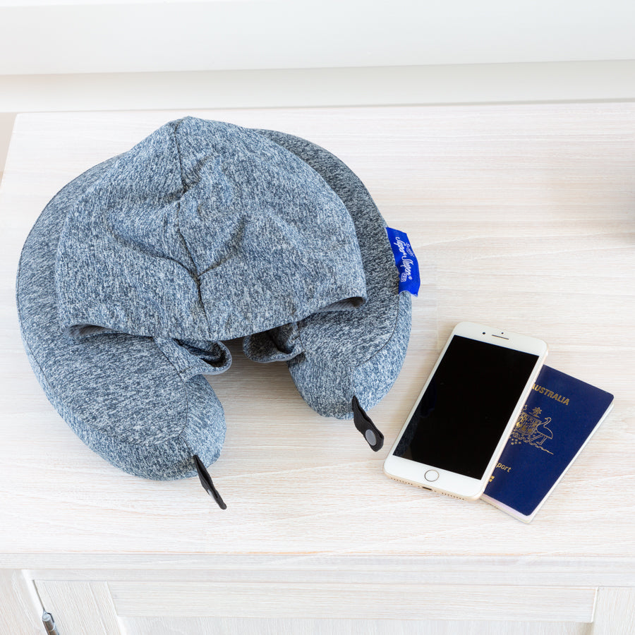 Super Sleeper Snooze Travel Pillow Complete With Hood Homeware Super Sleeper Pro   