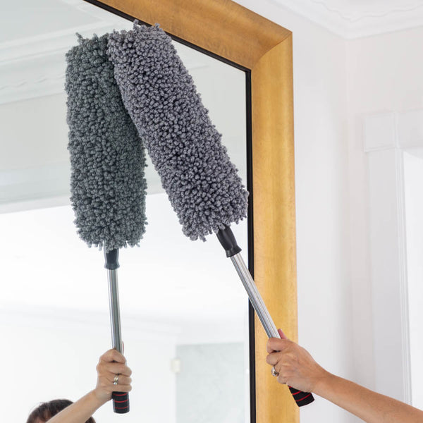 Extendable, Chenille Duster With Dense Woolly Fingers To Collect & Trap All Dust! Cleaning Kleva Range - Everyday Innovations   