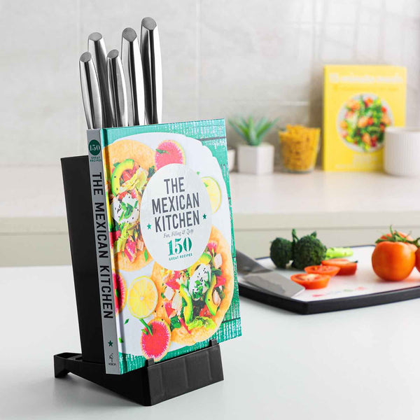 Kitchen Organiser, Universal Knife Block and Tablet Holder In 1! Kitchen Knives Kleva Range   