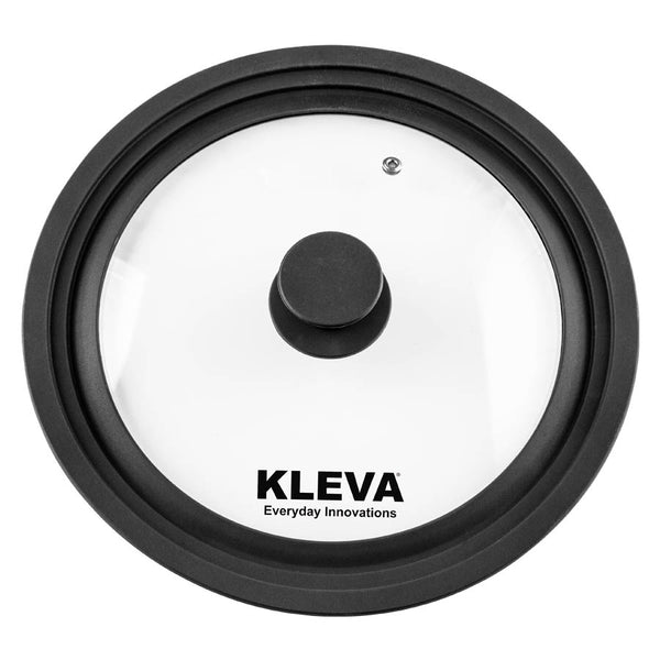 Universal Glass Frying Pan Lid With Soft Touch Rims - From sizes 24cm - 30cm Cookware Kleva Range - It's Kleva, It's Simple, It Works   