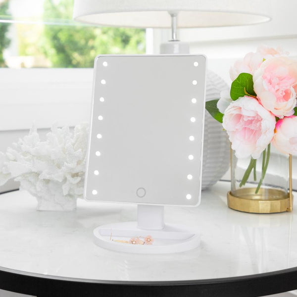 Full Face Mirror With LED Touch Dimmable Lights Health and Beauty Kleva Range - It's Kleva, It's Simple, It Works   