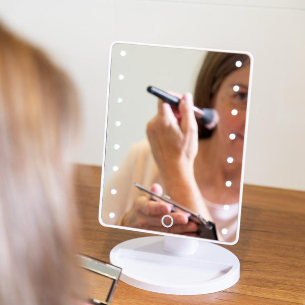 Full Face Mirror With LED Touch Dimmable Lights Health and Beauty Kleva Range - It's Kleva, It's Simple, It Works   