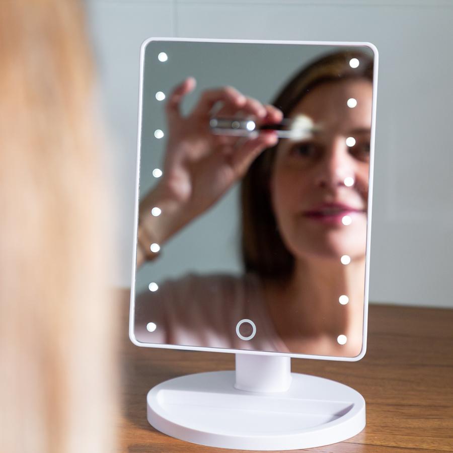 Sympler Full Face Mirror With LED Touch Dimmable Lights UPSELL Kleva Range - It's Kleva, It's Simple, It Works   