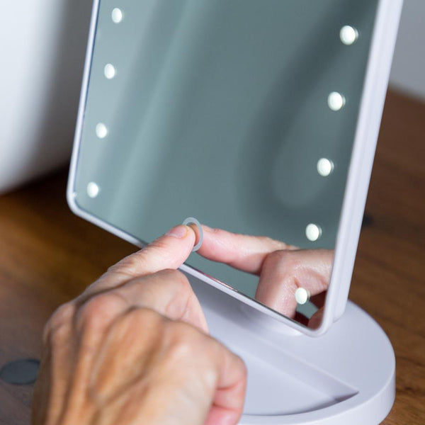 Full Face Mirror With LED Touch Dimmable Lights Health and Beauty Kleva Range - It's Kleva, It's Simple, It Works   