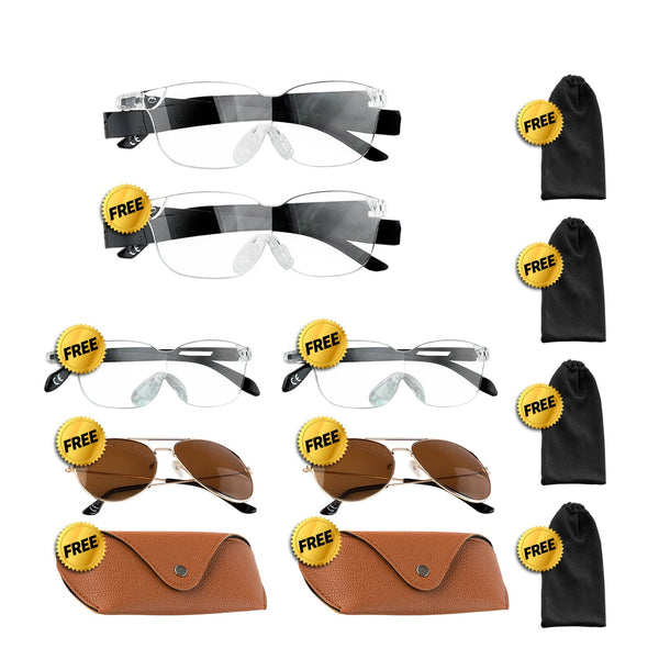 Zoom Vision+ TV Double Offer With Built In LED Lights + FREE Sunglasses & Case! Health and Beauty Kleva Range   