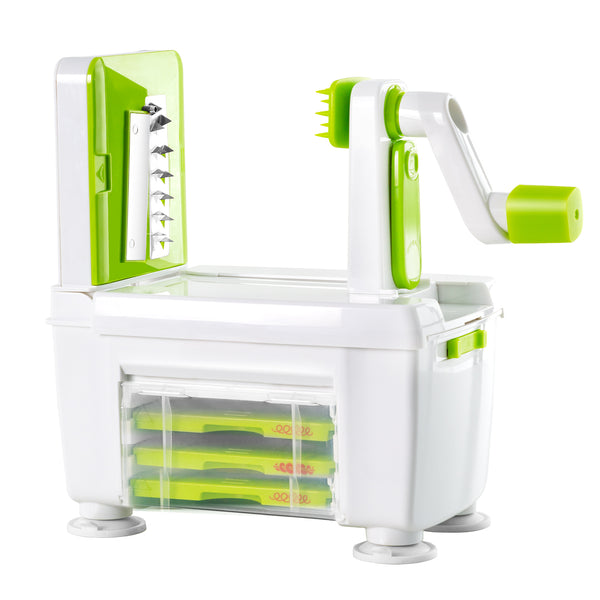 Sumo Spiralizer + 4 Interchangeable Blades - Create Vegetable Pasta In Seconds! Kitchen Kleva Range - It's Kleva, It's Simple, It Works   