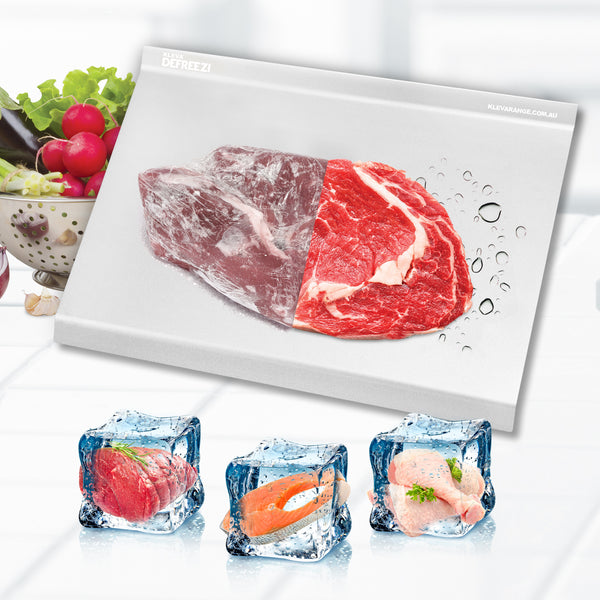 Defreezi® Defrosting Tray De-Thaw Meat + Frozen Food Up To 5x Faster! Defrost Kleva Range Single  