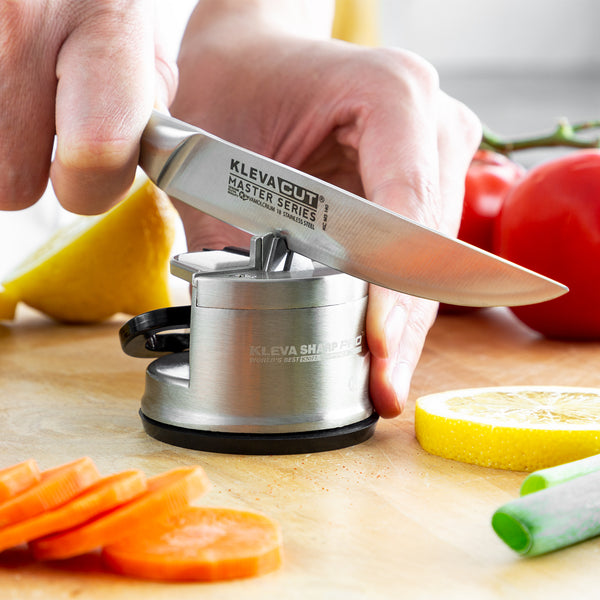 Kleva Sharp Pro® Knife Sharpener With Precision Honing Plate + Suction Base Knife Sharpener Kleva Range   
