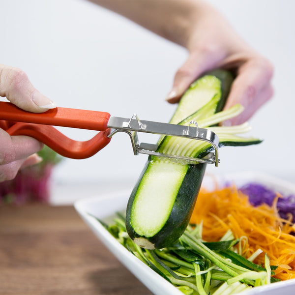 Garnishing Duo - Ultra Sharp Stainless Steel Vegetable Power Peeler & Julienne Slicer Kitchen Gadget Kleva Range - Everyday Innovations   