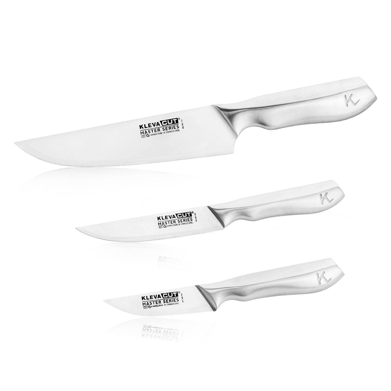 KlevaCut® Master Series New 3pc Knife Set - Chef, Utility + Paring Knives Kitchen Knives Kleva Range - Everyday Innovations   