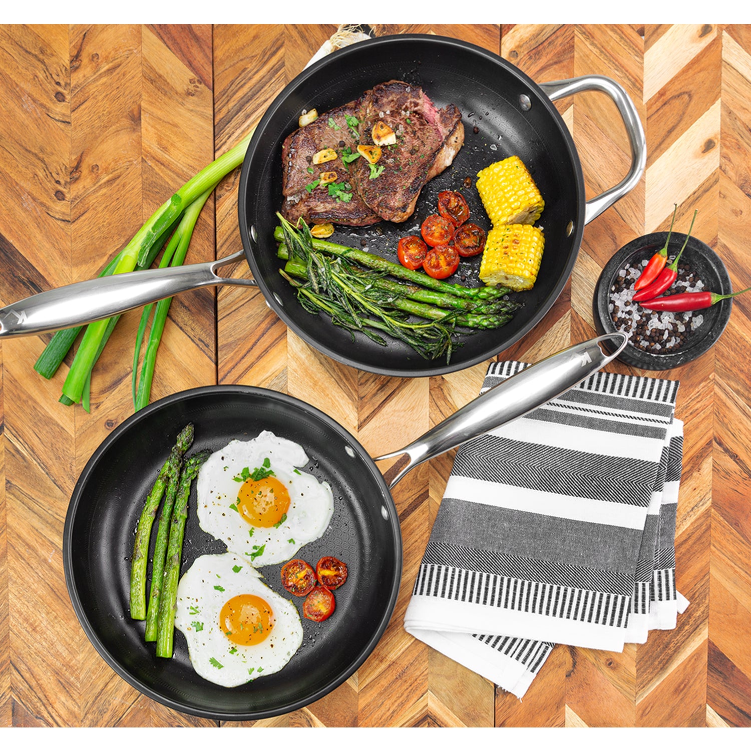 Perfect Pro Pan™️ - Premium Non-Stick Frying Pan Double Offer + $100 FREE Gifts! TV Offer Kleva Range   