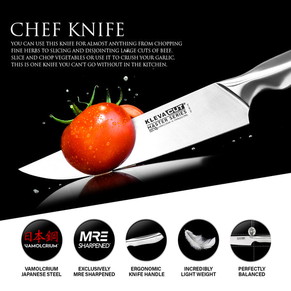 20cm Chef Knife - KlevaCut® Master Series Professional Kitchen Knives Kleva Range   