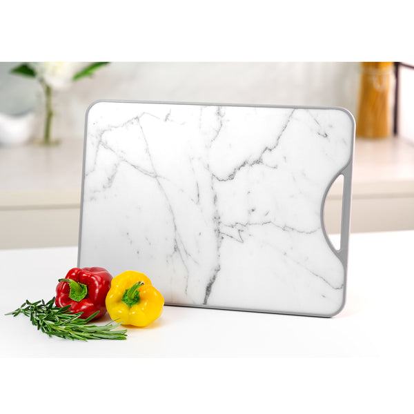 Double Sided Bamboo + Marble Look Chopping Board! Kitchen Kleva Range - It's Kleva, It's Simple, It Works   